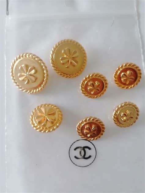 chanel clover button|Chanel Buttons Clover .